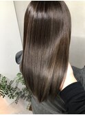【Zina千早】うる艶髪/ダークグレージュ/ロブヘア/20代30代40代