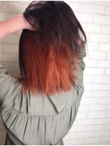 ラックスビーギャラリー なんば駅前店(LUXBE GALLERY) ＊津村＊style by LUXBE＊インナーカラー☆アプリコット