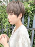 【CROP】グレージュカラー×ショートヘア