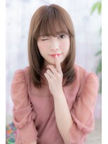 ミック 日暮里店(miq)&nbsp;シースルーバング＆オーガニックカラーウルフレイヤーa1