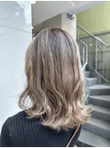 シルキーグレージュ＋バレイヤージュ♪朝長
