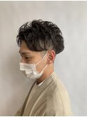 メンズアップバングパーマ