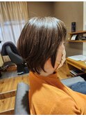 おさまりのいいショート ツヤ白髪染め 30代、40代、50代