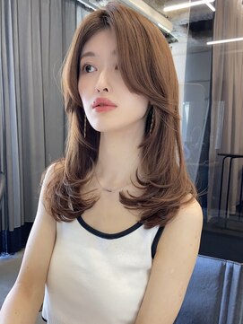 アイヴィ 表参道(IVY) 韓国ヘアレイヤーカット大人ガーリーワンホンヘアチョコレート