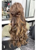 ヘアセット×ハーフアップ