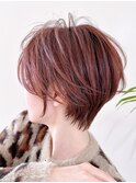 耳かけショート&ハニーピンク