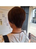 大人可愛いショートボブ/ナチュラル/再現性/マロンブラウン