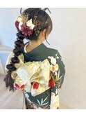 編みおろしアレンジ/成人式アレンジ/成人式／平塚