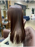 上品インナーカラー×ストレートロング/ナチュラルブラウン