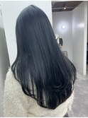 【verda】ブリーチなしダブルカラー　ブルーブラック