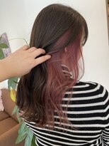 アチェロプラス 幸手店(acero+)&nbsp;柔らかピンクのインナーカラー♪