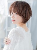 ■マロンベージュ小顔フェザーショートマッシュ710上尾30代40代