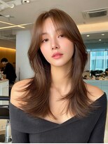 クレビア 名古屋(CreBiA)&nbsp;艶髪/透明感/レイヤーカット/顔まわりカット/ブラウンアッシュ