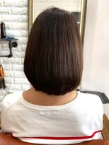 アトリエ ミム 二子玉川店(atelier mim) ミディアムボブ 髪質改善 モカブラウン 艶髪 大人ショート 40代