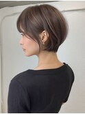 ミルクティーブロンド/ダークブルー/デジタルパーマ/北習志野