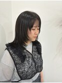 顔周りレイヤー×オリーブグレージュカラー