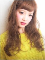 プランツヘアー&nbsp;ロングパーマ　眉上バング