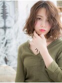 ■mod's上尾12-8★■重軽☆ふわふわくせ毛風大人ボブ