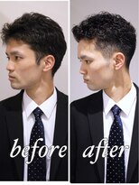 ポルテオム(PORTE HOMME)&nbsp;【ポルテオム】ビフォーアフター 刈り上げハードパーマ