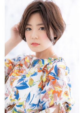 ミック ヘアアンドビューティー 大山店(miq Hair&Beauty) センターパートショコラアッシュ前下がりふわふわボブc1