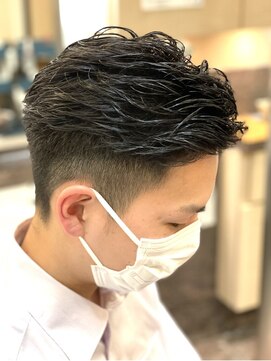 無造作束感パーマメンズベリーショート ツーブロック L 銀座マツナガ 浅草店のヘアカタログ ホットペッパービューティー