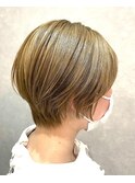ブロンドショートボブ♪
