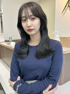 ビューエヒメ(VIEW EHIME) 韓国×顔まわりカット×レイヤーカット×グレージュ