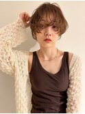 マッシュショート×グレージュカラー