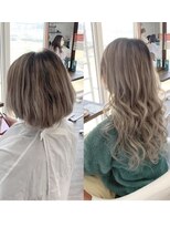クラン ヘアーアンドスタジオ(CLAN hair & studio)&nbsp;プルエクステブリーチカラーインナーカラーミルクティーベージュ
