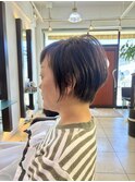前下がりひし形ショートボブ#ミルクティーベージュ#大人かわいい