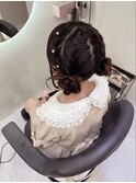 お団子ツイン/梅田ヘアセット