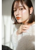 大人女性◆艶レイヤー前髪ピンクベージュ 髪質改善 縮毛矯正
