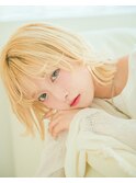 束感ブロンドボブウルフ[札幌駅]