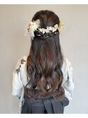 水引 金箔 成人式ヘア 卒業式ヘア 袴ヘア 振袖ヘア/miho