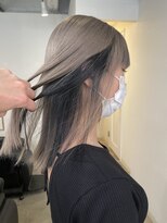 バンクスヘアー(BANK'S HAIR)&nbsp;地毛風ブラックインナー×グレージュ美髪が映える小顔ストレート