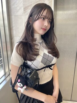 リリー(Lilley) マロンベージュ×小顔レイヤー×韓国風巻き×髪質改善