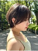 グランマッシュ/細めハイライト/ショート/白髪ぼかし/前髪/大宮
