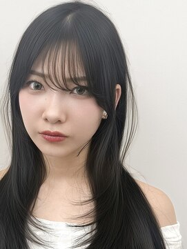 アマトウキョウ アユンチェ(AMA TOKYO×AYUNCHE) 韓国ヘア 透明感カラー 2wayバング レイヤーカット 顔周り