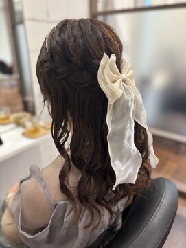ヘアーアンドメイク ルシエル(hair&make Luxiel) リボンハーフアップ☆ヘアアレンジ