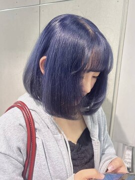 ジェム(GEM) 【暖音】透明感ネイビーボブで被らない可愛いスタイル