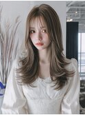 ナチュラルレイヤー × ミルクティーベージュ