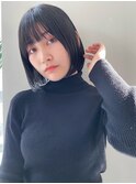 【CAF 照下 20代30代40代50代 黒髪ストレートボブ】