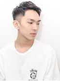 束感ツーブロックマッシュパーマウルフ波巻きスキンフェード225