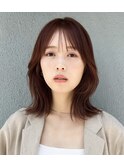 切りっぱなしボブくびレイヤーエモージュ小顔似合わせカット