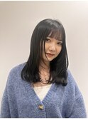 オリーブグレージュ寒色カラー顔周りレイヤー