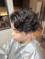 メンズ レオ 南森町店(men's LEO) センターパート×リバーススパイラルパーマ