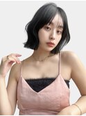 外ハネ 外ハネボブ 韓国ボブ 好感度 小顔ボブ 小顔ライン 黒髪
