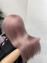 ペレ 渋谷(PELE)&nbsp;h_ デザインカラー/レイヤーカット/オリーブベージュ