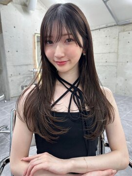 サイン 表参道(SIGN) 韓国ヘアーハッシュカットレイヤーカットグレージュブリーチ無し