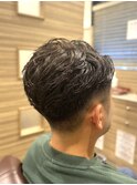 セット簡単ダメージ軽減リバースパーマツーブロ刈り上げ